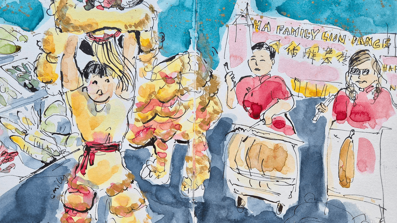These artists live-sketched immigrant business owners' daily lives under ICE