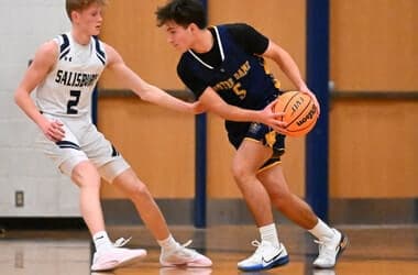 Lehigh Valley boys basketball: Notre Dame’s second-half surge keeps it unbeaten in Colonial League; Kellen Bauer scores 1,000th point