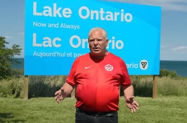 Ontario’s Doug Ford prods Trump with sign rejecting ‘Lake America’ name
