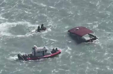 One dead and three missing after a boat with 20 people were in a boating accident in San Francisco